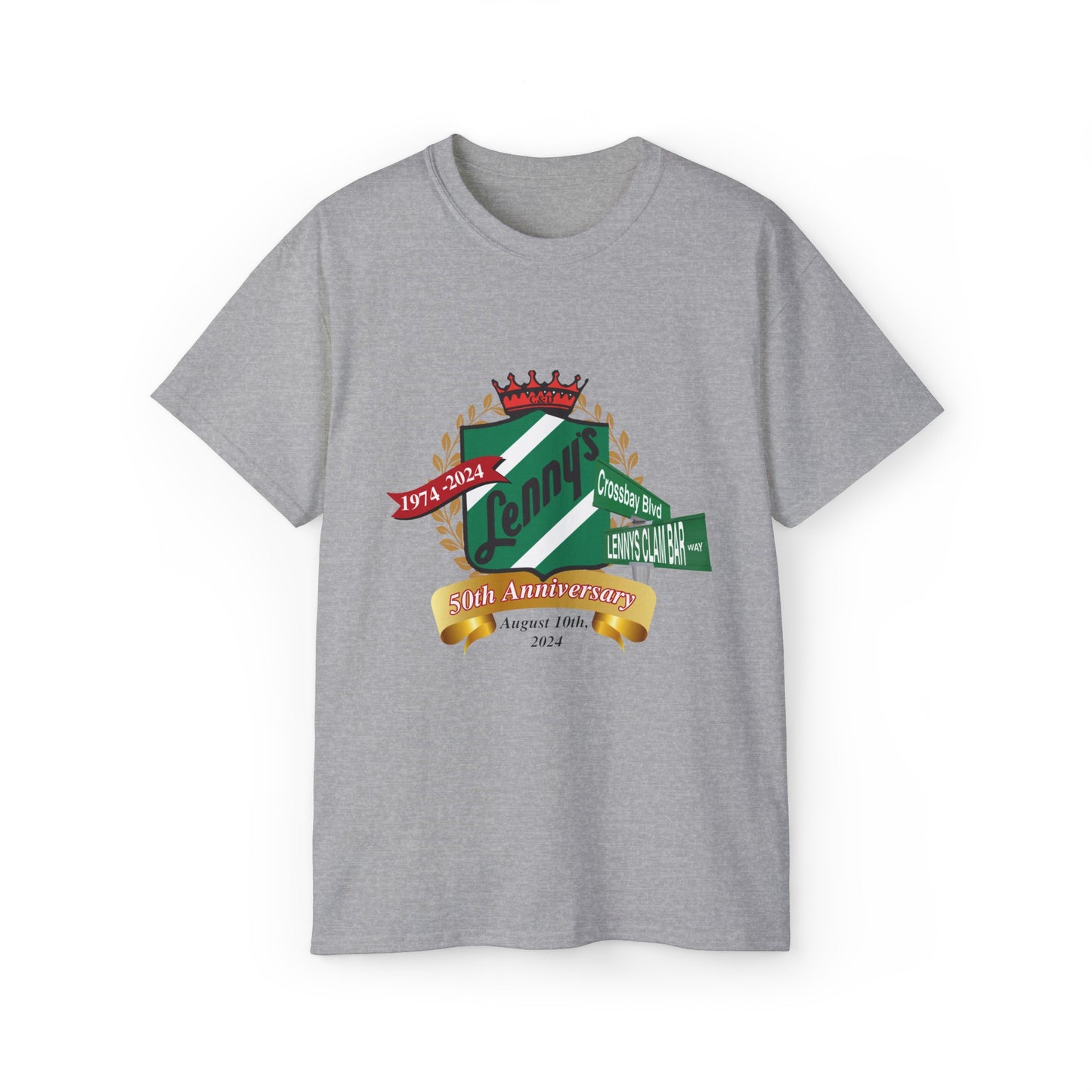 Lenny's Commemorative Crossbay Blvd - Lenny's Clam Bar Way Tee