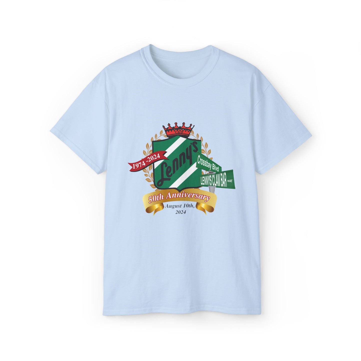 Lenny's Commemorative Crossbay Blvd - Lenny's Clam Bar Way Tee