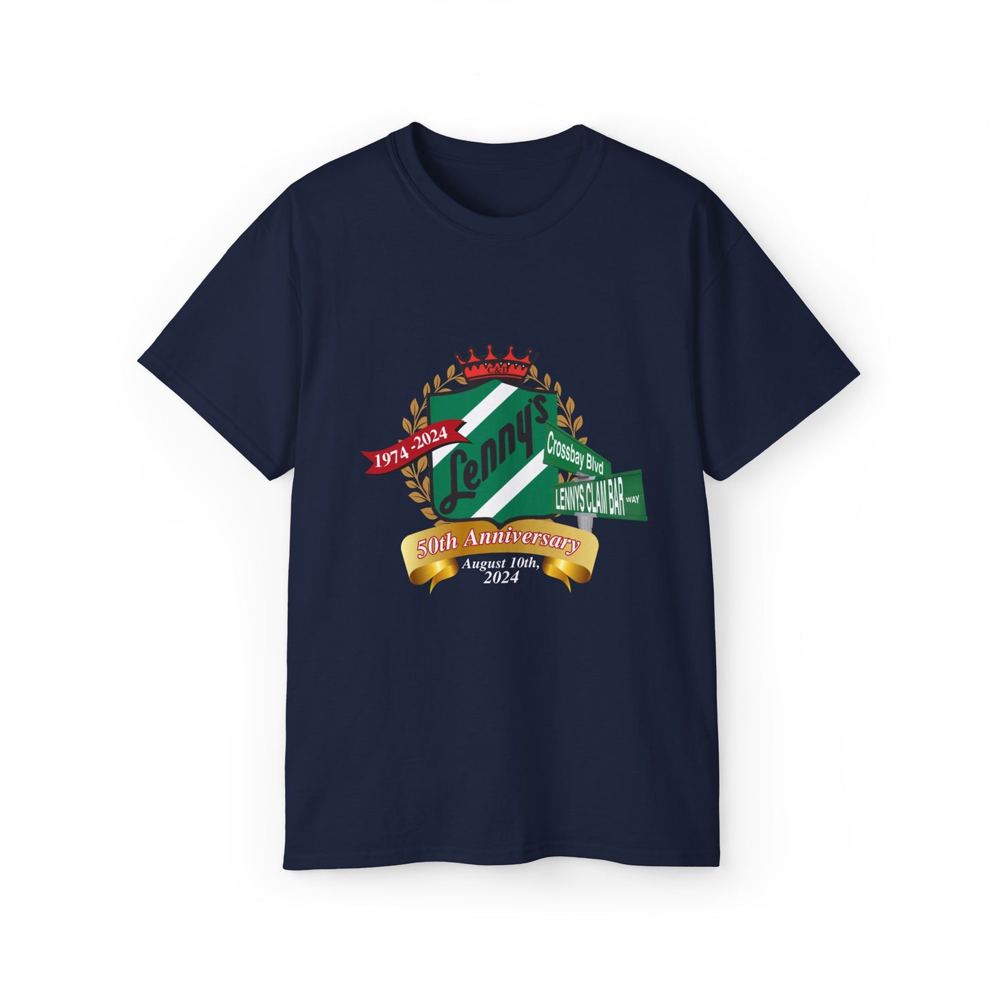 Lenny's Commemorative Crossbay Blvd - Lenny's Clam Bar Way Tee